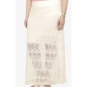 Torrid Cream Lace Pencil Maxi Skirt